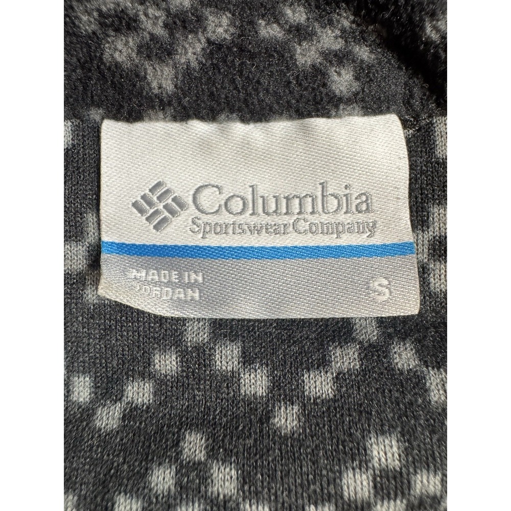 Columbia Women Sweatshirt S Gray Geometric Fleece Activewear Long Sleeve 1/4 Zip - Picture 3 of 3